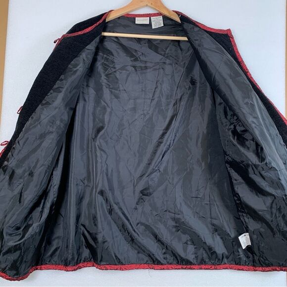 White Stag Vintage Black Embroidered Zip Front Jacket Size XL - Picture 10 of 15